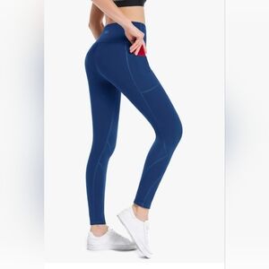 Women's Along fit Peacock Blue Leggings